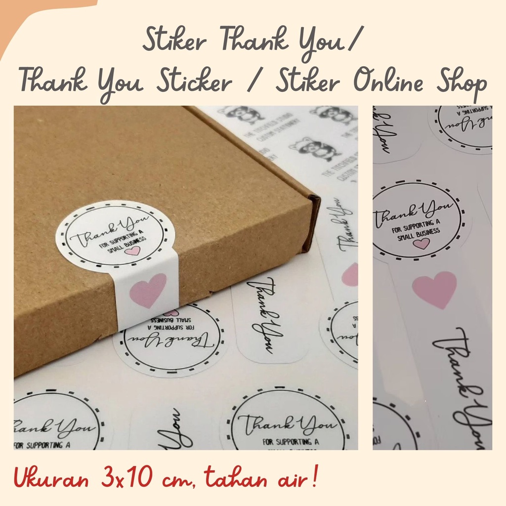 

STIKER THANK YOU / STIKER ONLINE SHOP / STICKER THANK YOU ESTETIK LUCU / LABEL THANK YOU / SELOTIP PACKAGING