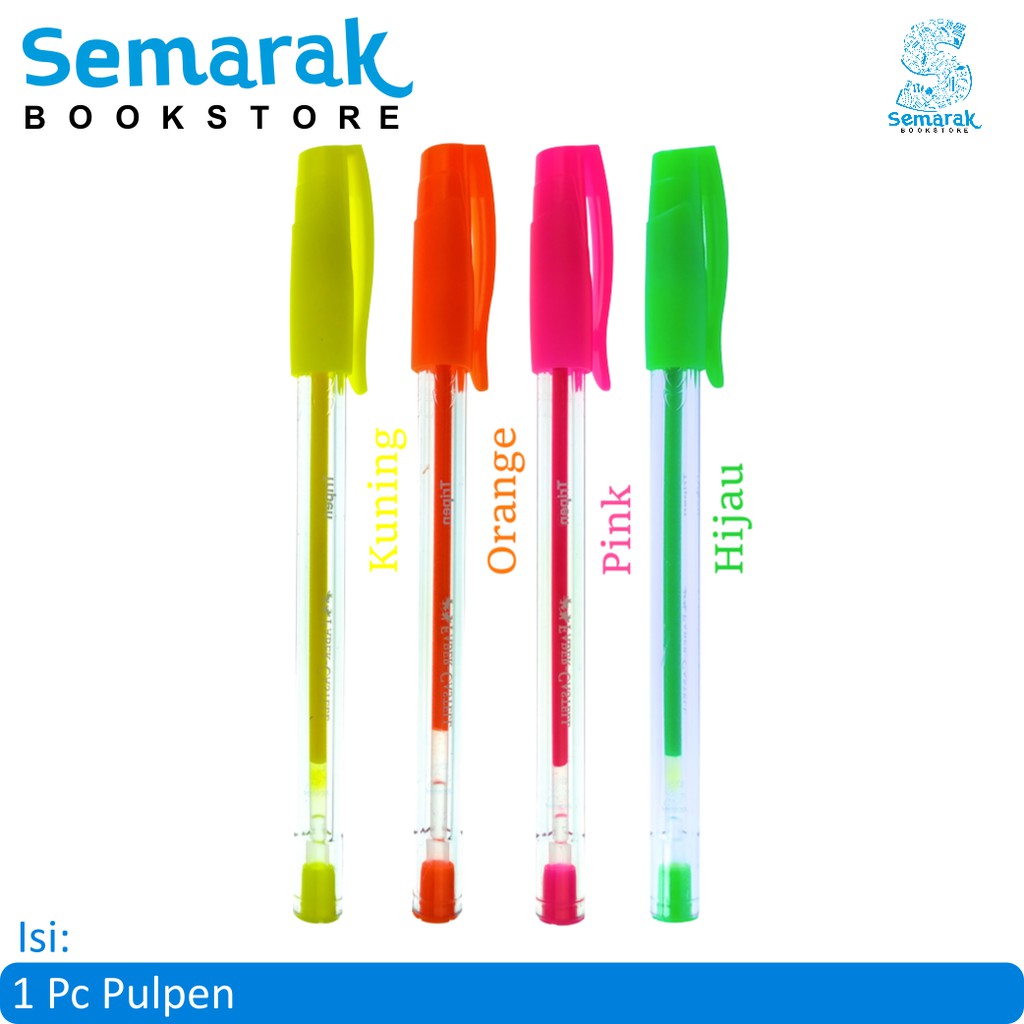 

Faber Castell Tripen Neon Pulpen Warna Neon - Kuning / Orange / Pink / Hijau