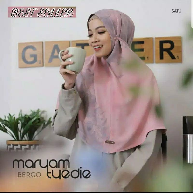 (ORIGINAL MIMAH HIJAB) Hijab/jilbab MARYAM TIEDYE ( Size L)