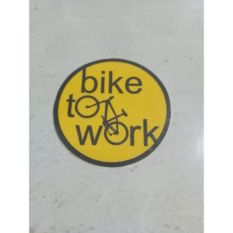 

sticker bike to work print