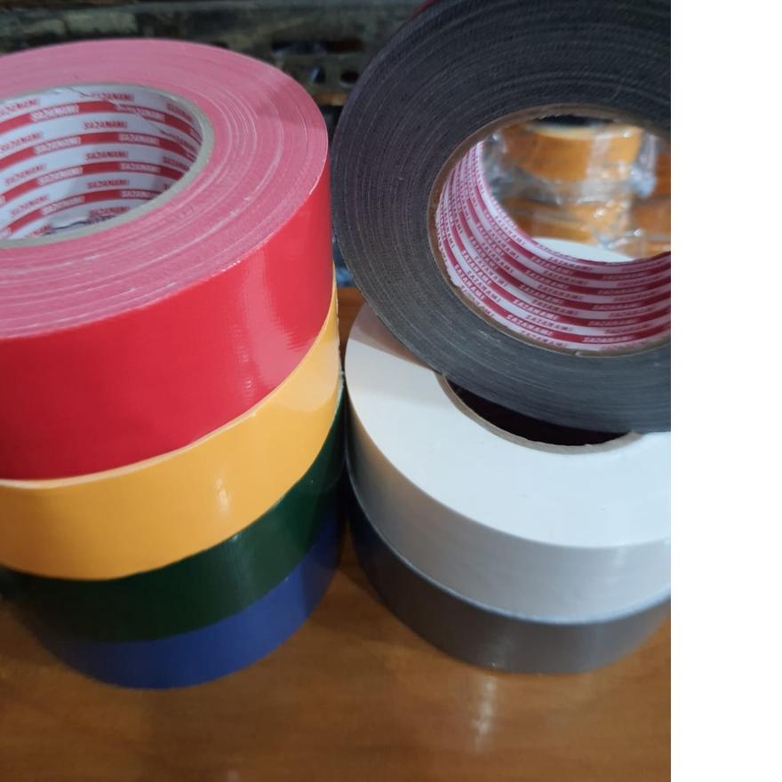 

Flash Sale Lakban Kain Hitam 2 Inch x 45m Sazanami Cloth Tape Warna 48mm Jumbo ..