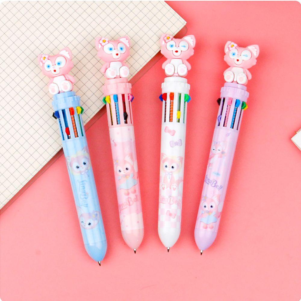 Quinton Multicolor Bolpoin LinaBell Kartun Alat Tulis Kantor Sekolah Perlengkapan Stationary Hadiah Lukisan Mekanik Ball Pen