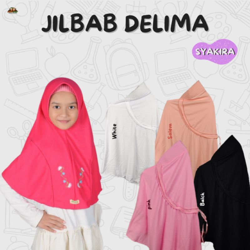 Jilbab Anak Delima SYAKIRA Ori Brand Delima