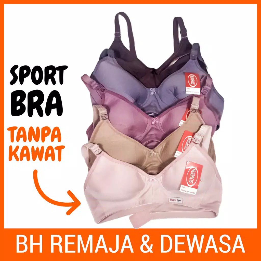 Sport Bra Wanita BH Cewek Tanpa Kawat Remaja dan Dewasa