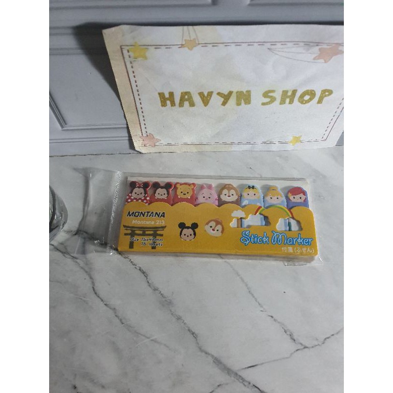 Post it KERTAS kecil (8) gambar/stick marker/pembatas kertas karakter/sticky notes/note marker-TSUM-TSUM