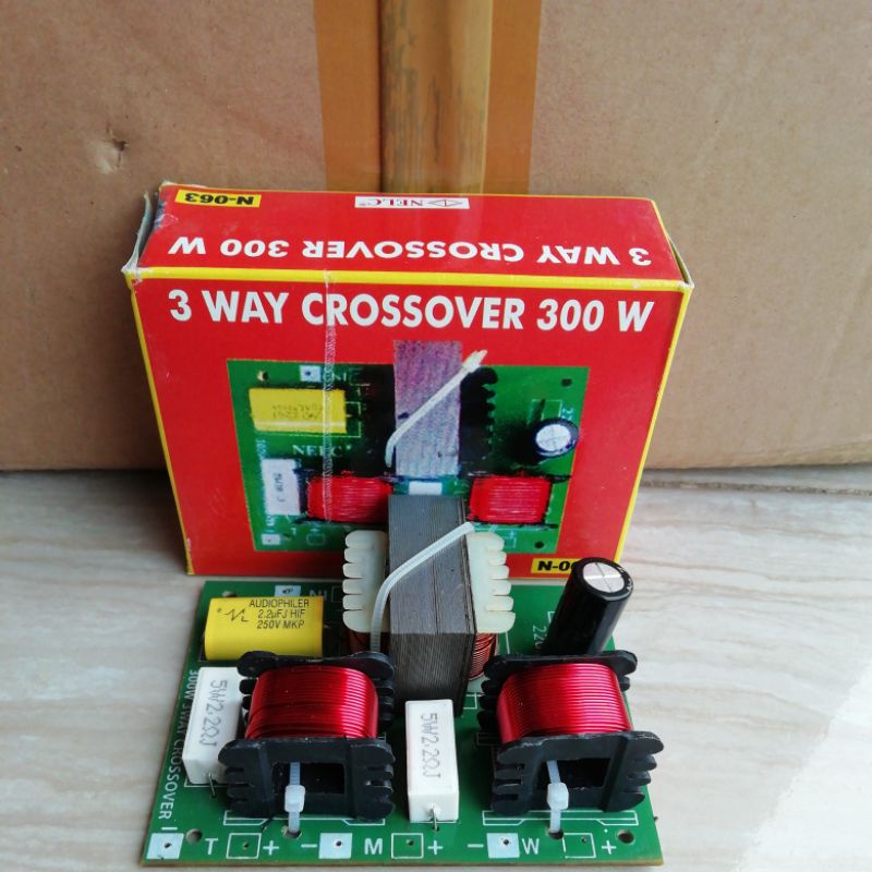 KIT CROSSOVER PASIF 300W 3WAY NELC N-063 WOOFER MIDLE TWEETER