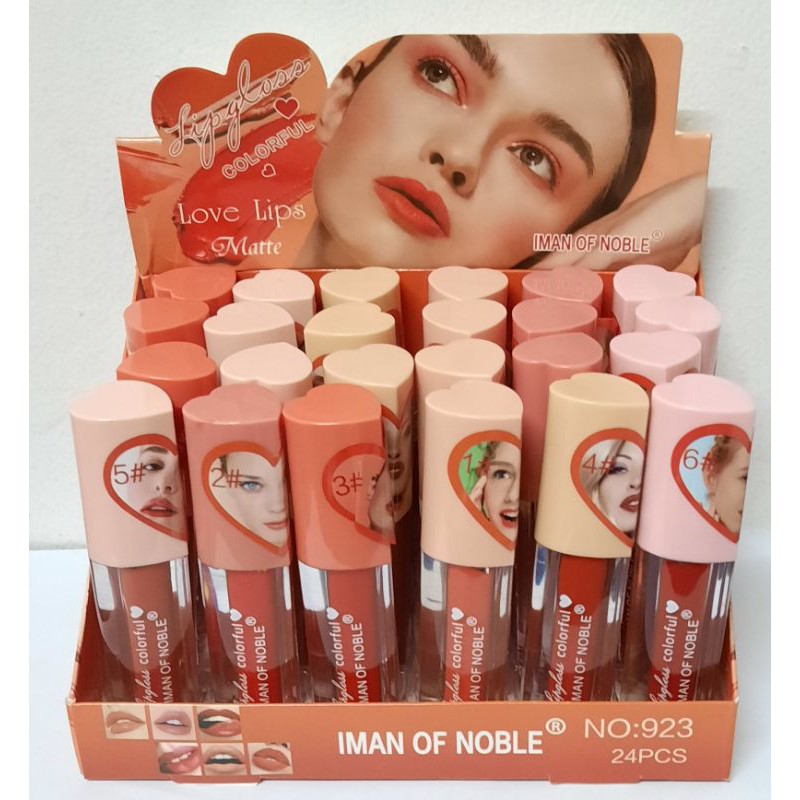 PROMO PER6PCS!!!LIP GLOSS LOVE LIPS MATTE IMAN OF NOBLE 923