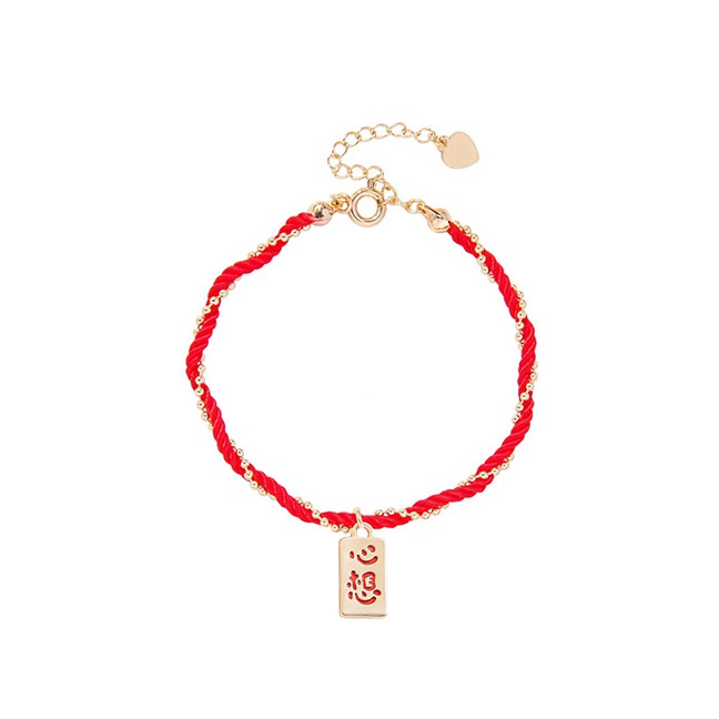 LRC Gelang tangan Fashion Red Rope Braided Red Rope Auspicious Bracelet D77011