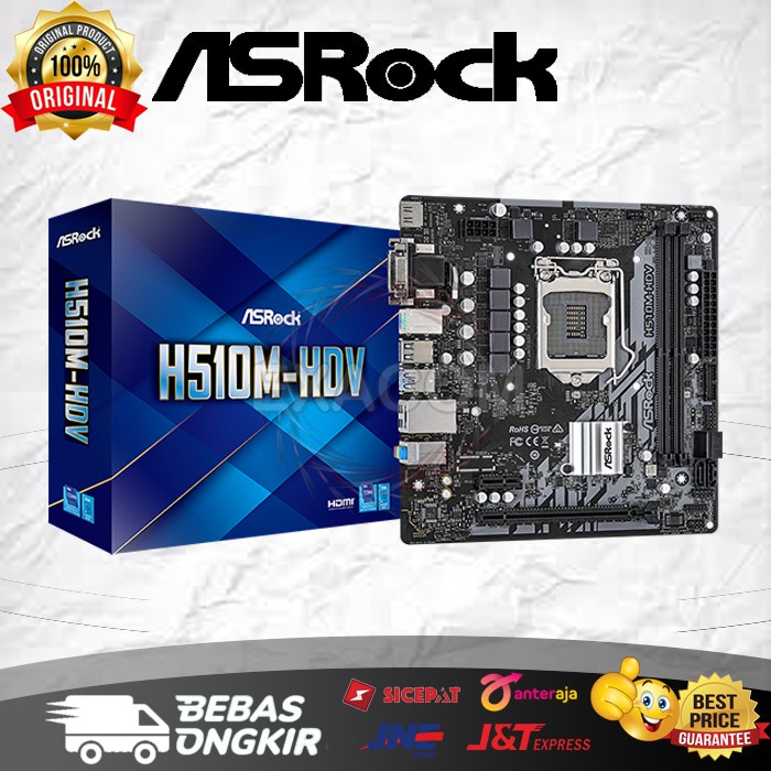 Motherboard Asrock H510M HDV (H510, DDR4, LGA1200)
