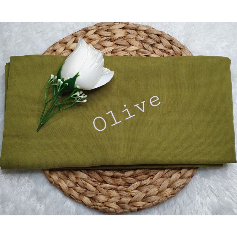 hijab BELLA SQUARE Pollycotton premium-OLIVE