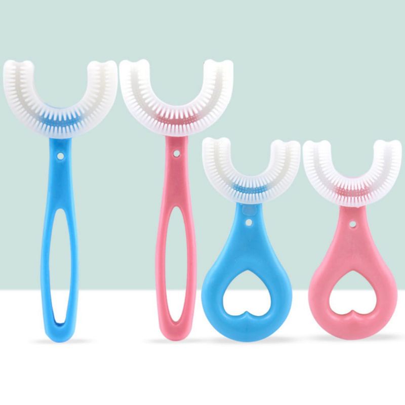 sikat gigi anak bentuk U bahan silicon / training toothbrush / toothbrush baby silicon