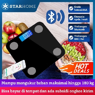 Timbangan Badan Digital Pintar Bluetooth For Android Ios Smart Body Scale Shopee Indonesia