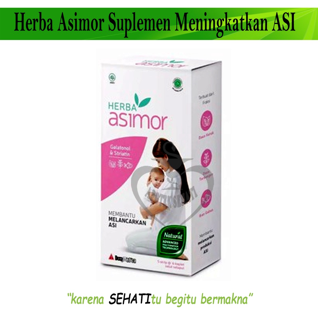Herba Asimor 30 Kaplet Ekstrak Daun Katuk Asi Booster Pelancar Susu Ibu