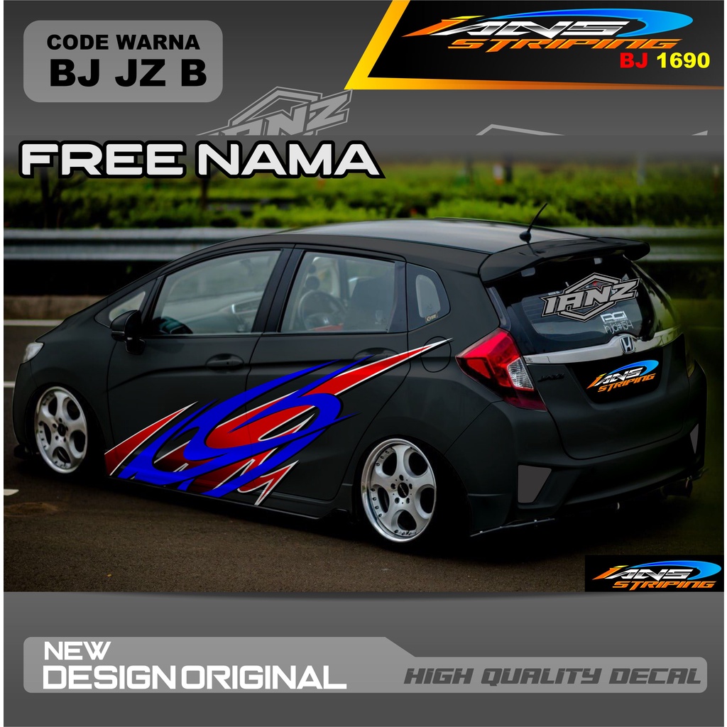 STIKER DECAL MOBIL HONDA JAZZ JES AYLA AGYA / STIKER MOBIL TERBARU / VARIASI STIKER MOBIL