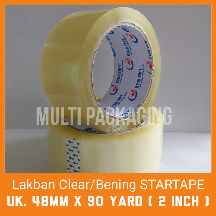 

(BISA COD) Lakban Bening dan Cokelat Star Tape 2 inch 90 yard - Clear/Bening