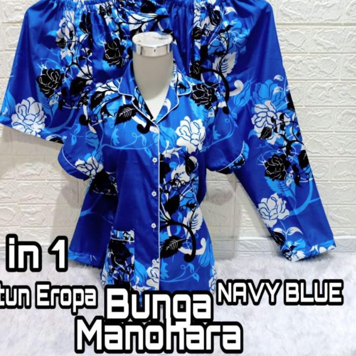 『12.12』 PROMO» Alvaro Outlet Piyama 3in1 Dewasa Motif BUNGA/Fit To XL & JUMBO /Flower Edition ✴