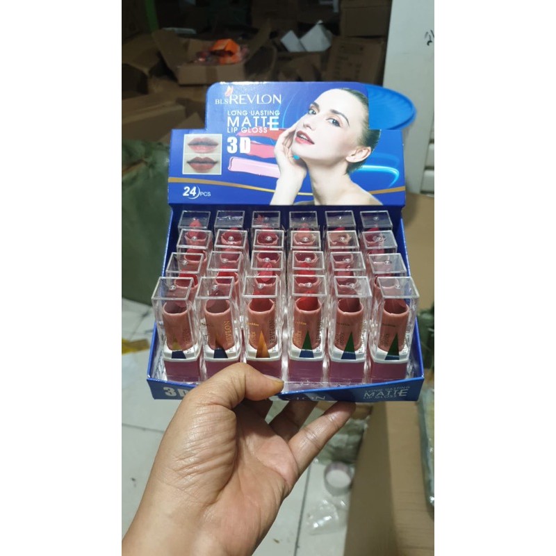 Lipstik Revlon Matte Padat Kotak Biru(per box/24pcs)