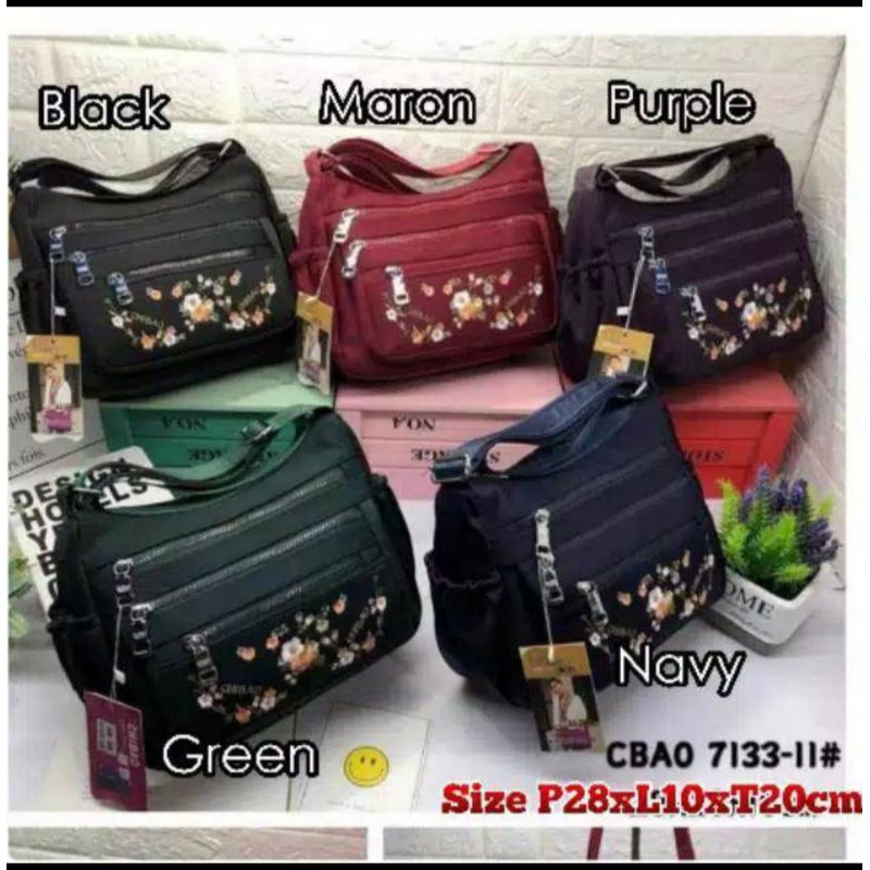 Tas Wanita Chibao Bordir Bunga 7133 Import