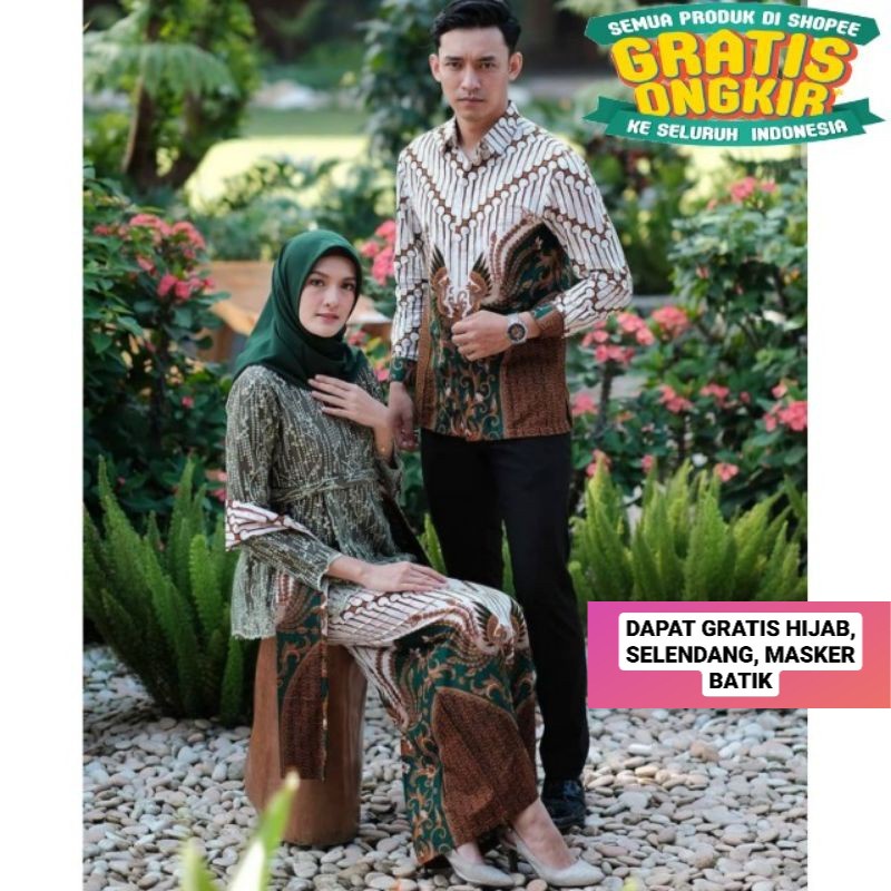 BAJU COUPLE KEBAYA BROKAT KONDANGAN TUNANGAN KAPEL AKITA WIDBATIK UWIKBATIK