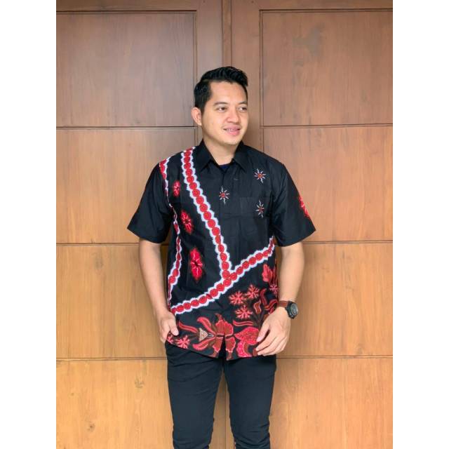 Ory Baju Batik Pria Gus Azmi Syubbanul Muslimin Batik Katun Halus Hadroh Azzahir Hilwa Ala Santri