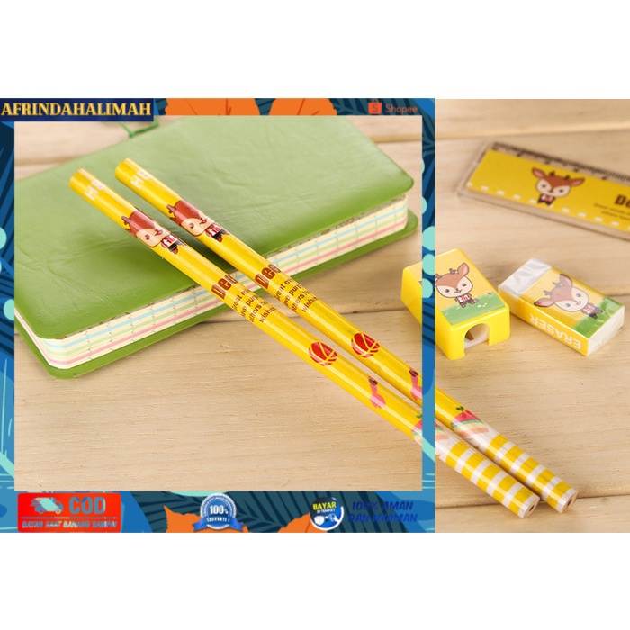 

[TERBARU] Alat tulis Set, Set alat tulis, alat tulis sekolah, penggaris tip