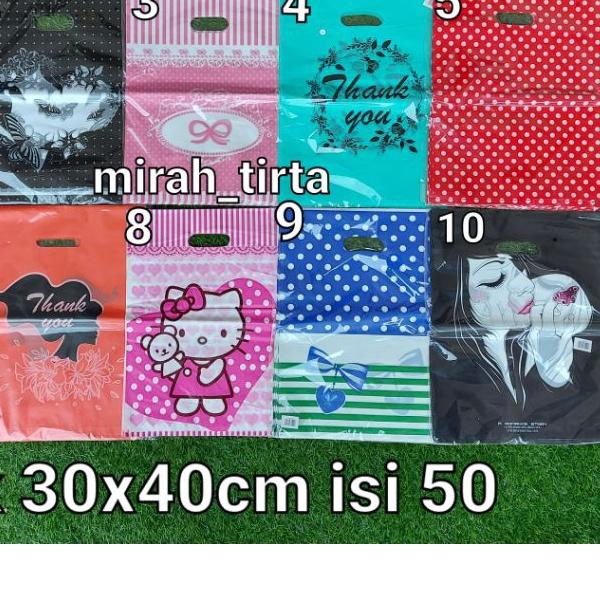 

➶ ❤❤30x40cmKantong kresek plong motif olshop online shop 30x40 . Kresek baju distro . kantung olshop ❂