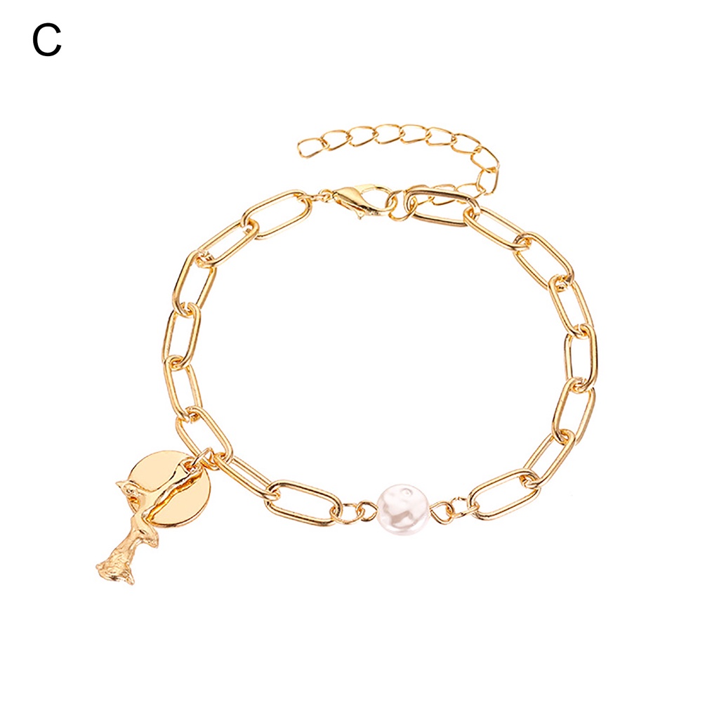 Hu Hu Hu Hu Hu Alat Bantu Pasang Kacamata♡ Gelang Tangan Rantai Tebal Bahan Alloy Gaya Retro Untuk Wanita