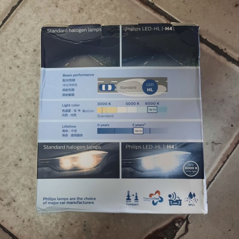 Lampu atau Bohlam LED H4 Philips Ultinon Essential