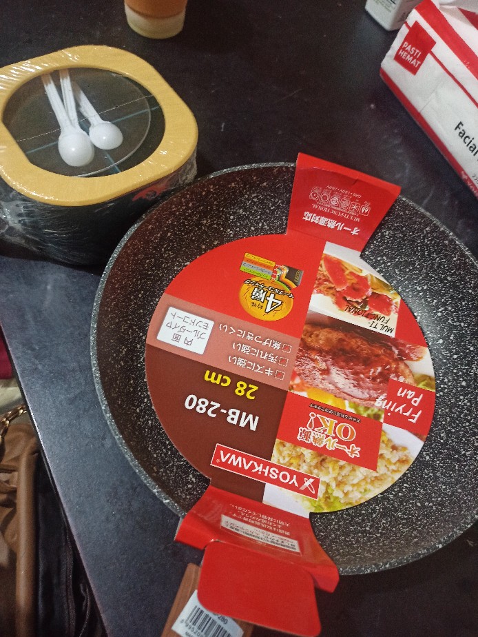 Rapa Wajan Fry Pan Teflon Anti Lengket Marble Ceramic 22/24/26/28cm Mb