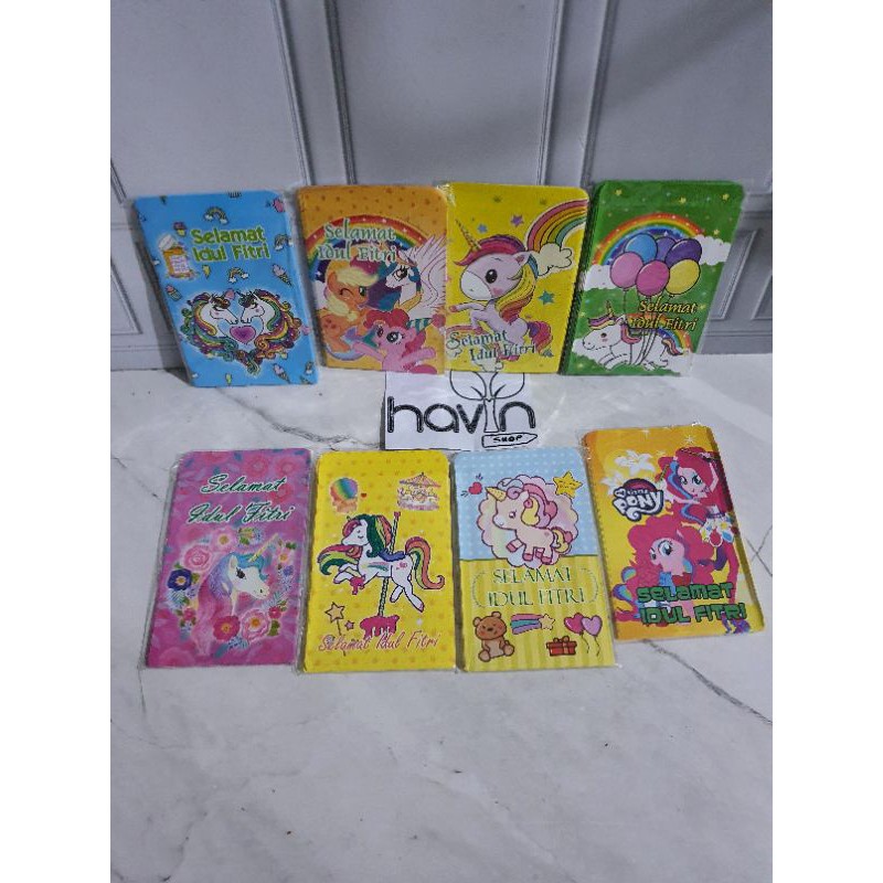 AMPLOP LEBARAN ukuran. M (7cm X 10cm)/ANGPAO IDUL FITRI uk. M-Unicorn Pony