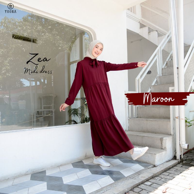Zea midi dress baju muslimah gamis