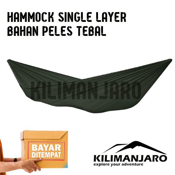 HAMMOCK KILIMANJARO 250 x 150 ORIGINAL PLUS HOOK BESI PENGAIT - AYUNAN GANTUNG - Hamock - Hamok