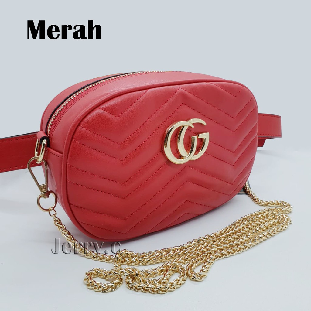 GC Tas Pinggang Wanita Tas Batam Tas selempang Tas Import Korea Fashion Gucci Tas Murah 087