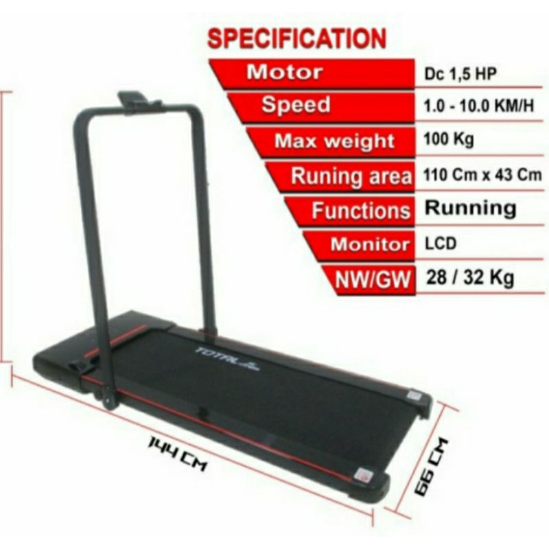 TREADMILL ELEKTRIK WALKING PAD TL 222