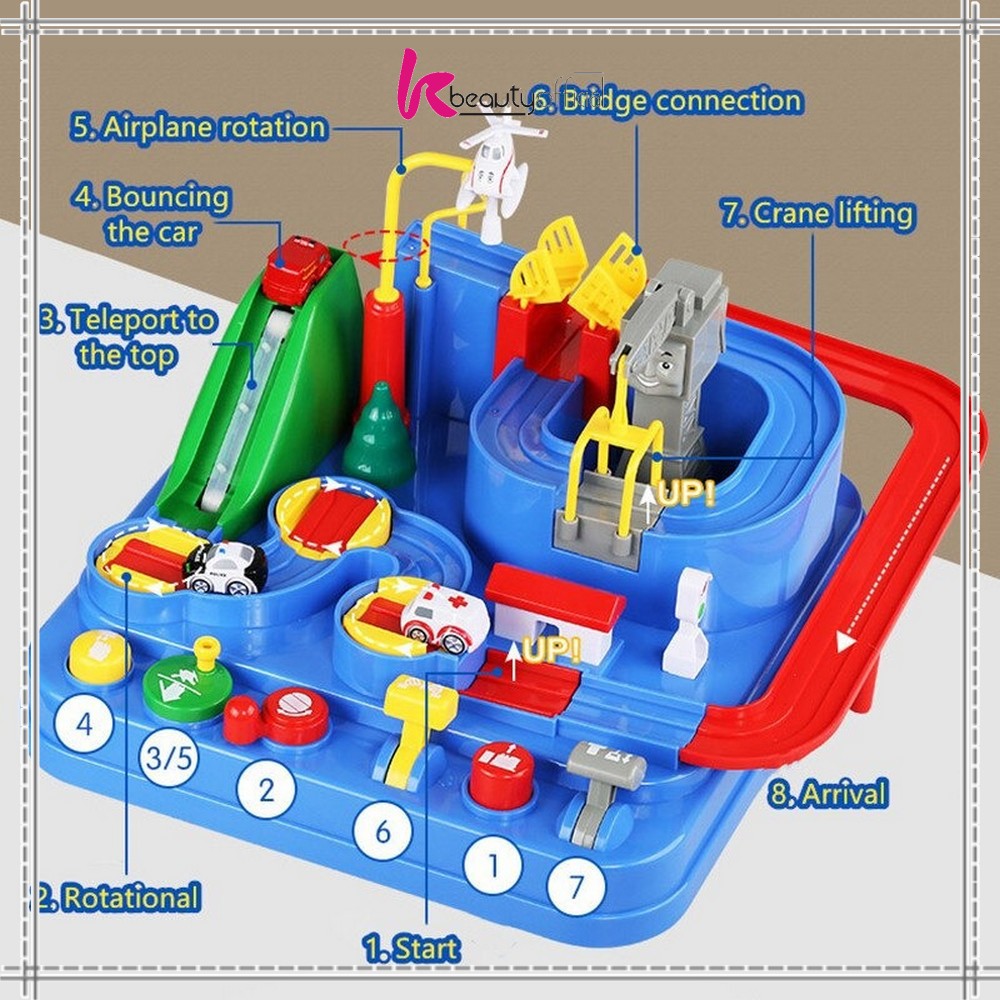 KB-M140 Mainan Seluncuran Mobil Anak Car Adventure / Mainan Anak Laki Laki Mobil Mobilan Rel Set