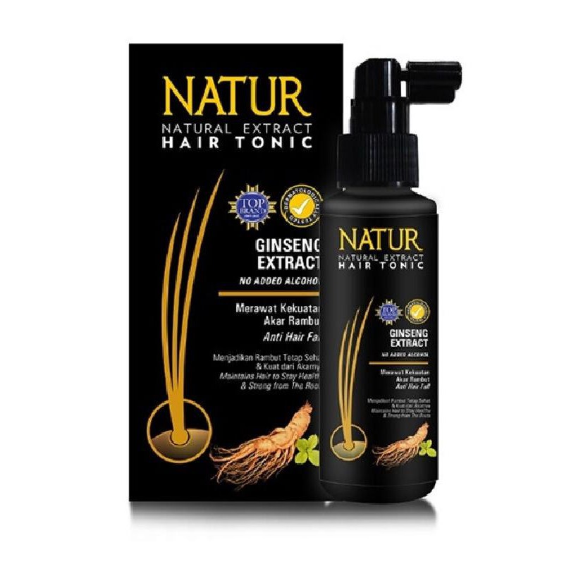 Paket Natur Hair Tonic 90ml + Shampoo 140ml Ginseng (penyubur rambut)