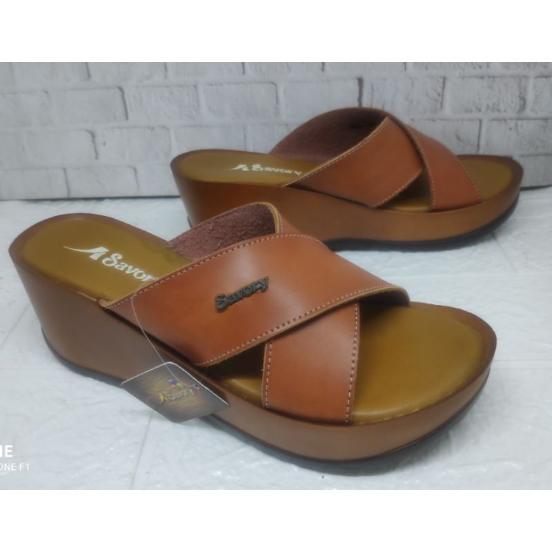 SANDAL WEDGES MADE TASIK MALAYA muka rajut import