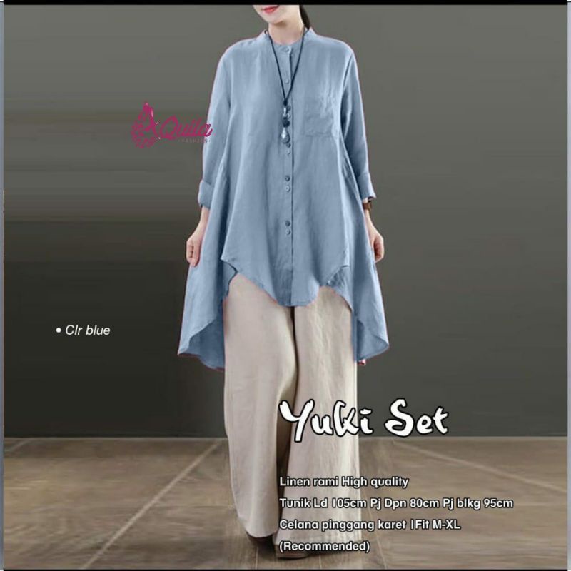 Yuki Set || Set atasan dan celana linen