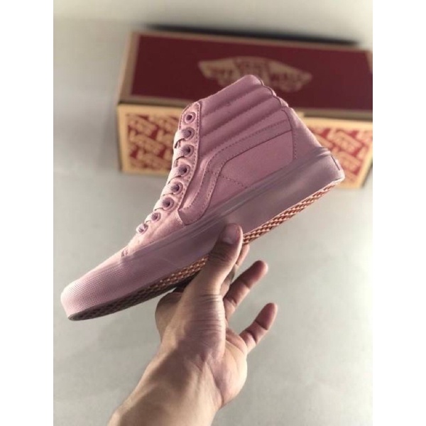 Sepatu Vans sk8-hi all peach salmon pink sepatu wanita shoes sneakers