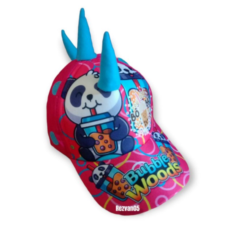 TOPI ANAK KARAKTER BOBOIBOY TANDUK,TOPI ANAK PRINT DEPAN ,TOPI ANAK USIA 2-7TAHUN-BOBA .7
