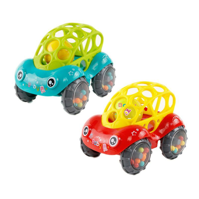 [BIG SALE] MAINAN RATTLE TEETHER MOBIL 3 IN 1 MIRIP OBALL CAR