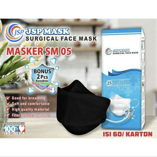 MASKER KF94 JSP IZIN KEMENKES  isi 25 Free Konektor Original