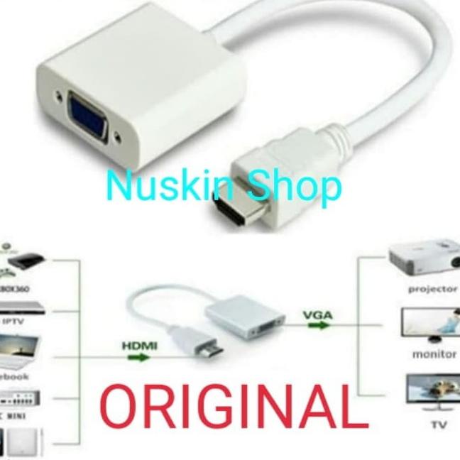 Harga Termuraah Kabel HDMI ke VGA KONEKTOR HDMI TO VGA CONVENTER KONVERTER HDMI KE VGA
