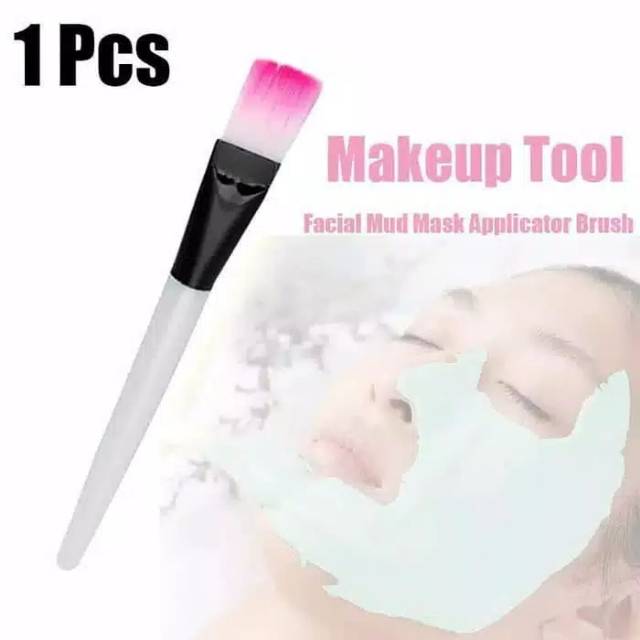 Kuas Masker Brush Warna Pink kuas masker wajah