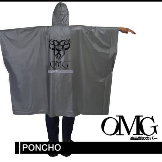 Jas Hujan Ponco Kelelawar OMG Tebal Mantel Jubah Dewasa Pria Wanita Motor Waterproof Anti Air All size M L XL