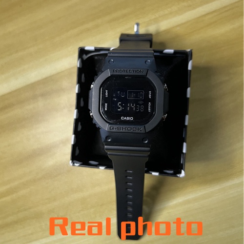 CASI0 DW-5600 jam tangan olahraga elektronik pria meja persegi kecil CASI0 G-SHOCK