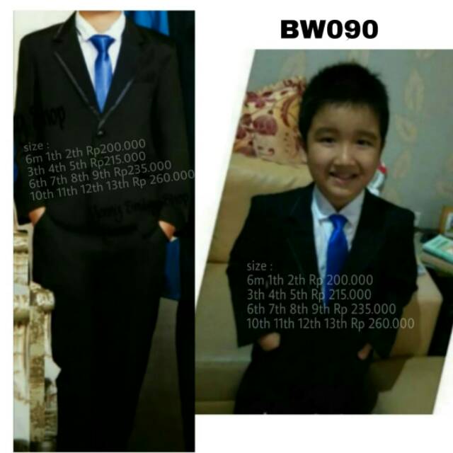 Jas anak BW090 setelan jas anak hitam
