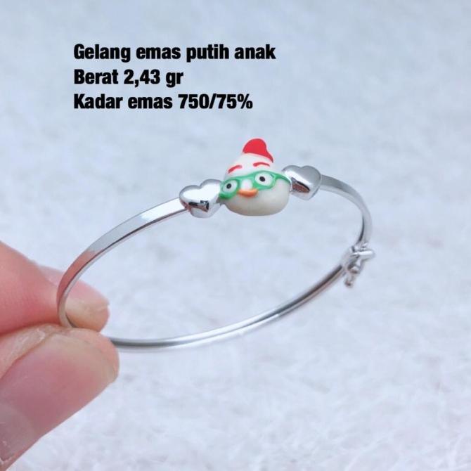 Gelang Emas Putih Anak 2.43 Gr