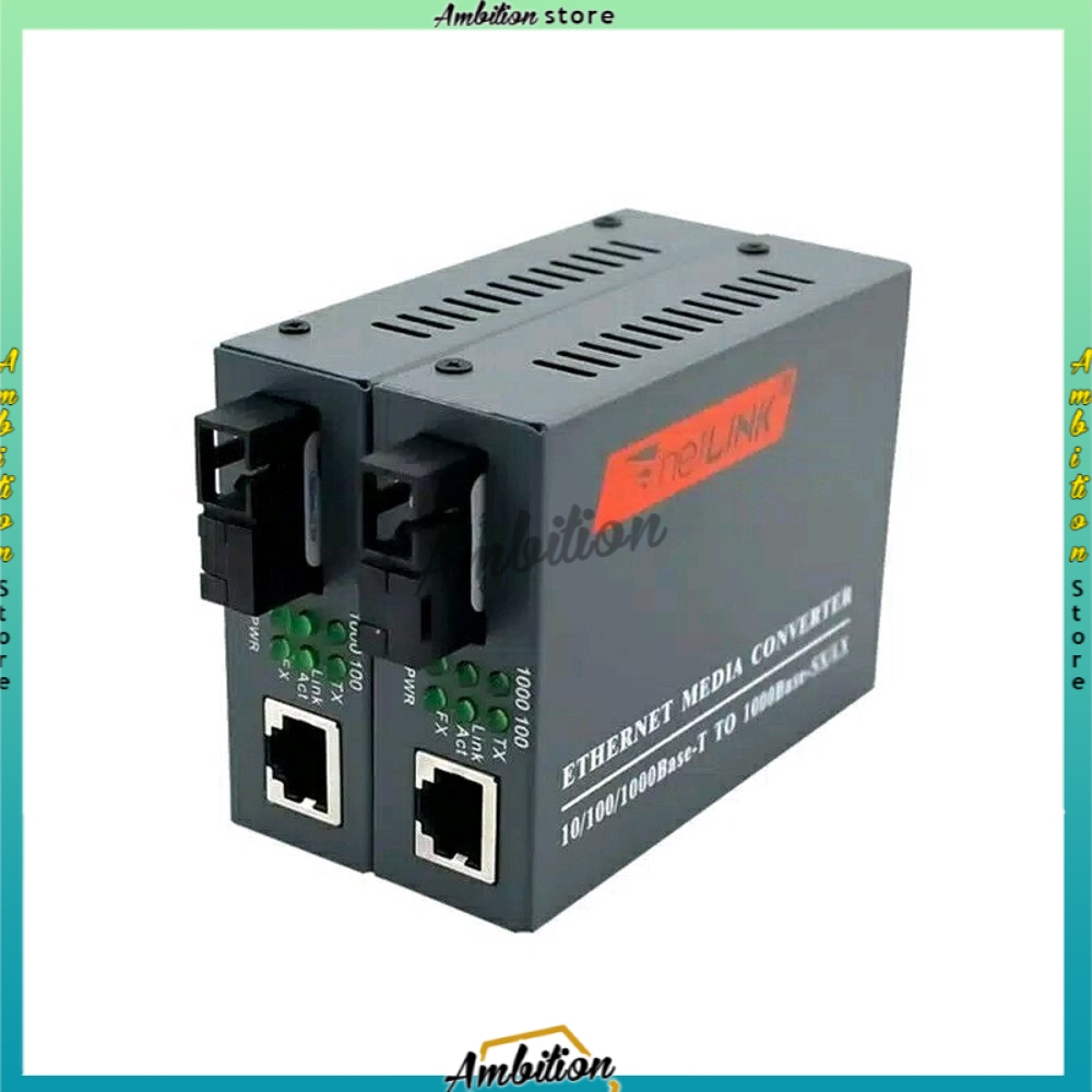 sepasang 1000Mbps htb-gs-03 A / B NETLINK Gigabit 1000Mbps Fiber Optical Media Converter