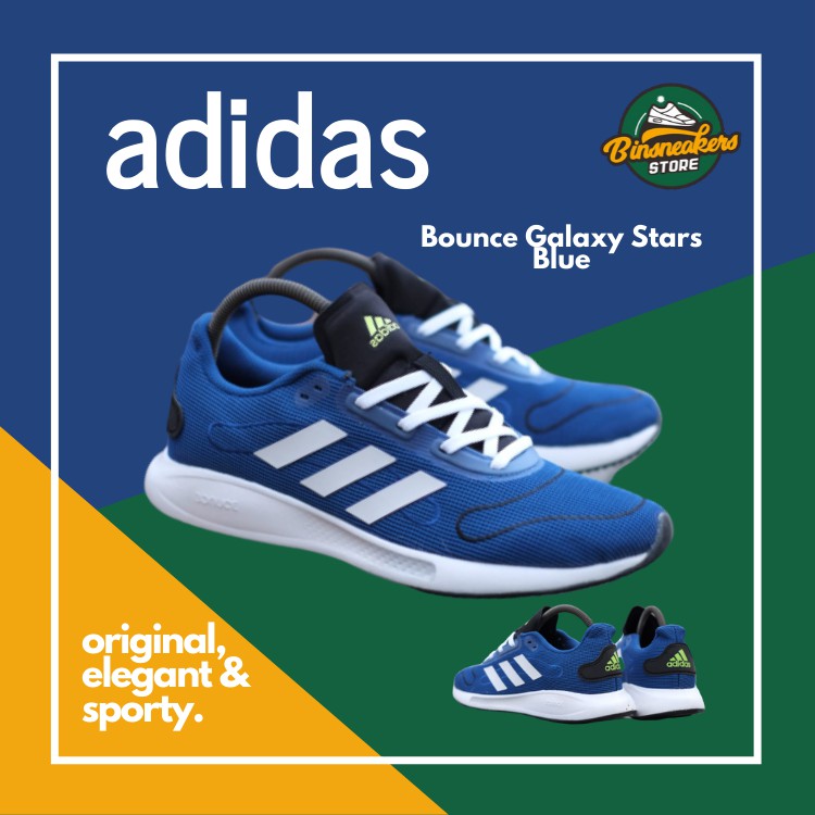Sepatu Sneakers Adidas Bounce Galaxy Stars Biru / Sepatu Sport / Sneakers Pria / Sneakers Original